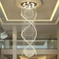 Luxury Grand Spiral Crystal Chandelier – K9 Rainfall Design for High Ceilings